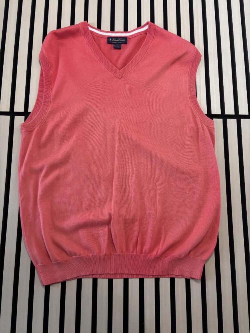 Brooks Brothers Supima Cotton V-Neck Sweater Vest Men's XL